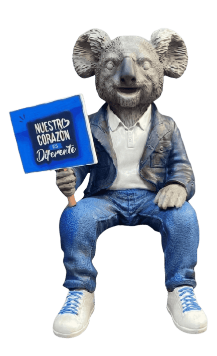 Esculturas publicitarias 3D y símbolos de marca para empresas - Quala mascota de marca por CR Studio 3D Medellín