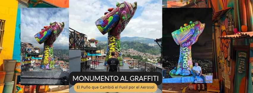 IMG 2 Escultura monumental del grafitti mirador 1520 comuna 13 medellin cr studio 3d